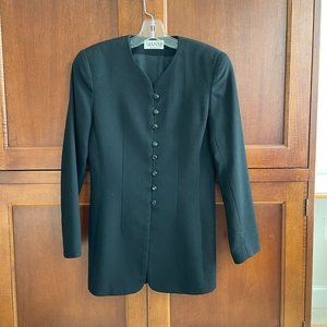 Women's Vintage Black Wool Gianni Sport Blazer Like New
